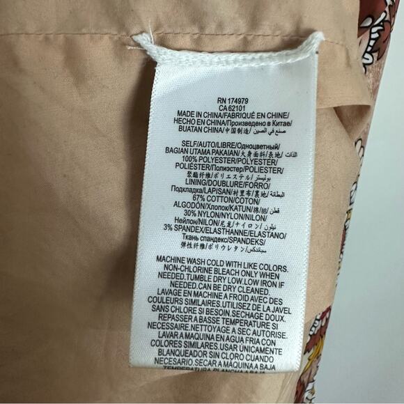 BCBG MaxAzria Wrap Midi Skirt Dusty Rio Red Paisley Size Medium - Picture 8 of 10